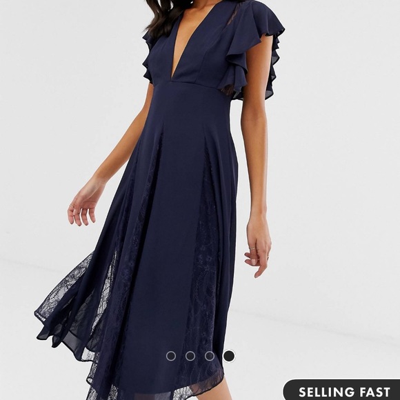 Women’s navy maxi dress. - Picture 3 of 4